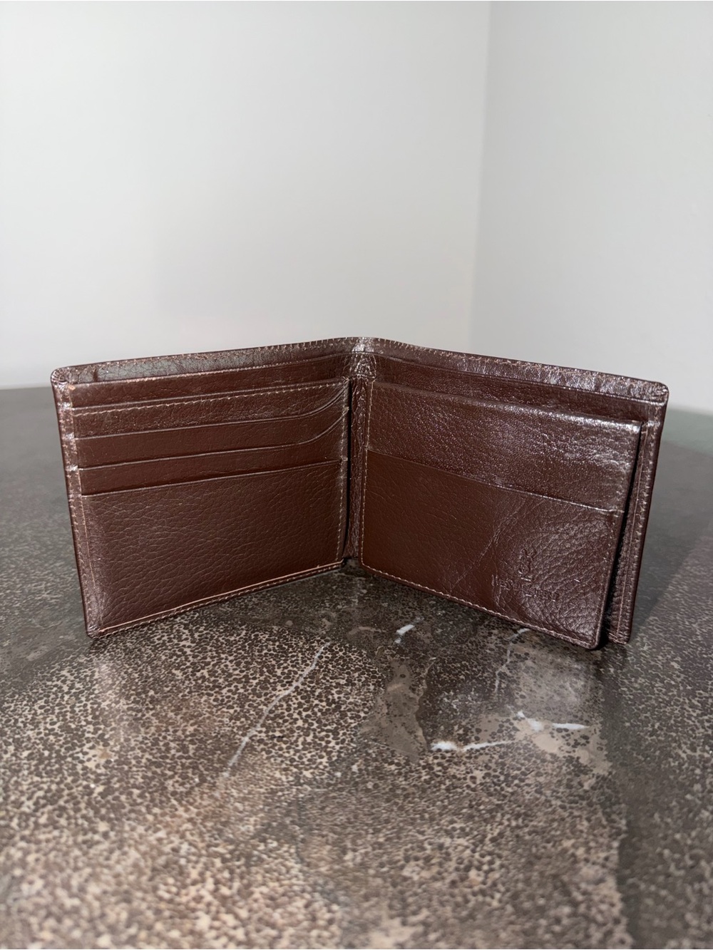 Yves Saint Laurent Vintage Brown Leather Bi-Fold Card Wallet - Picture 10 of 16